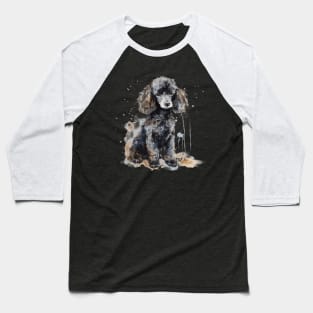 Poodle Watercolor Style Baseball T-Shirt